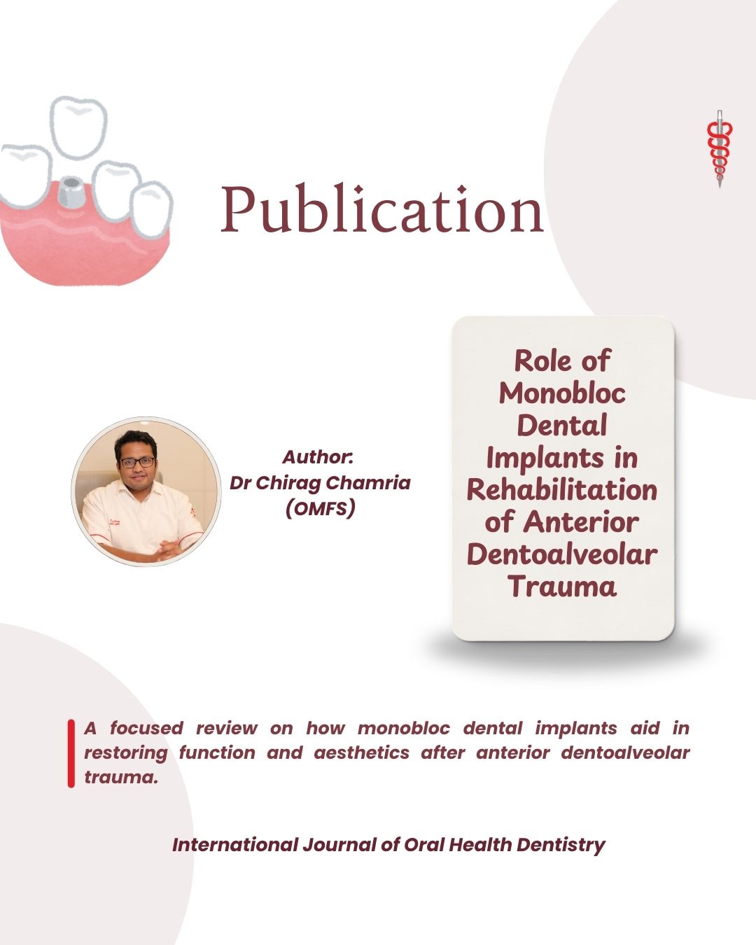 Monobloc dental implants in rehabilitation